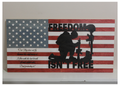 Freedom isn't free flag 12x24