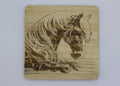 wood coaster horse head