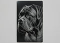 Dog 3 1/2x2 metal magnet