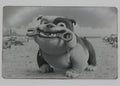 Dog 3 1/2x2 metal magnet