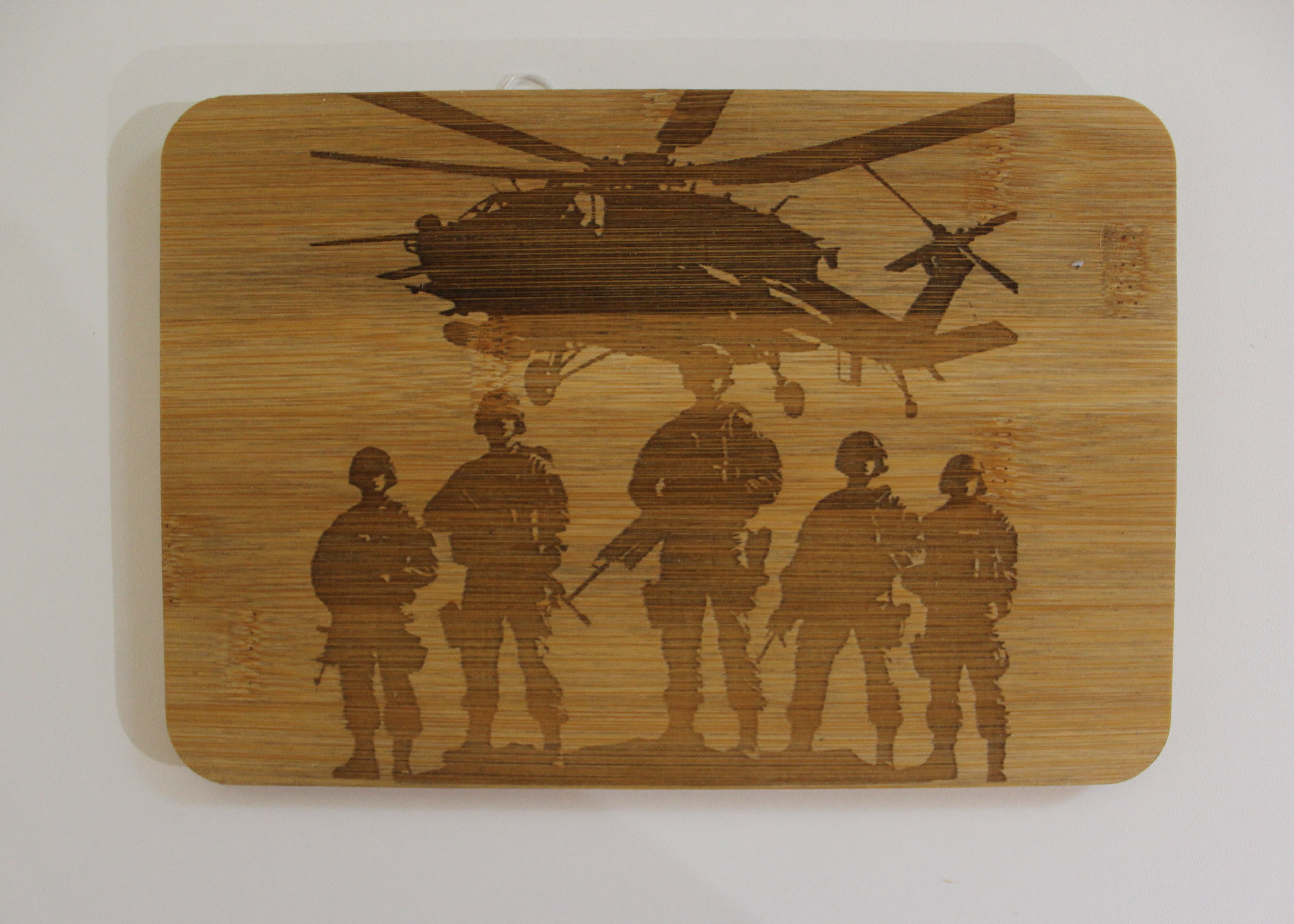 Military 9x6 bamboo cutting board