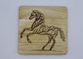 wood coaster tree horse